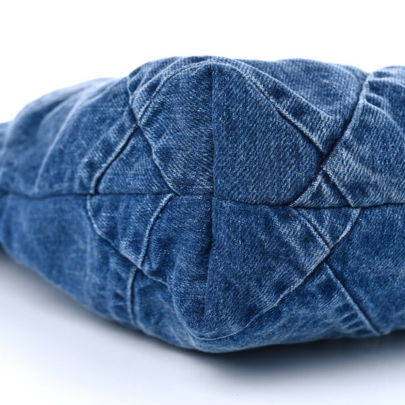 Chanel Blue Denim Drawstring 22 Bag Shoulder Bag - Picture 8 of 16